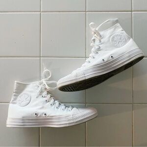 Converse Chuck Taylor All Star High-Top Sneaker - White Monochrome - size 9